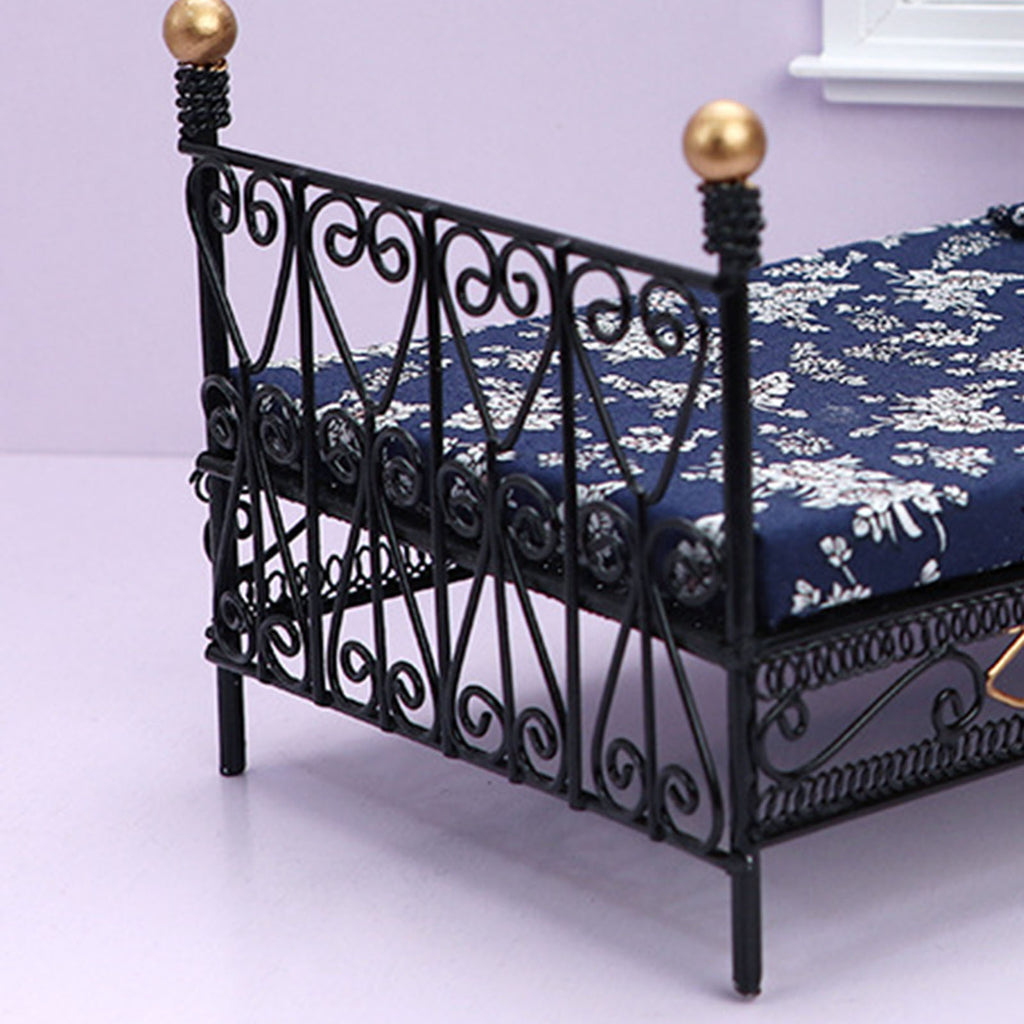 Compact Metal Dollhouse Bed Z50471