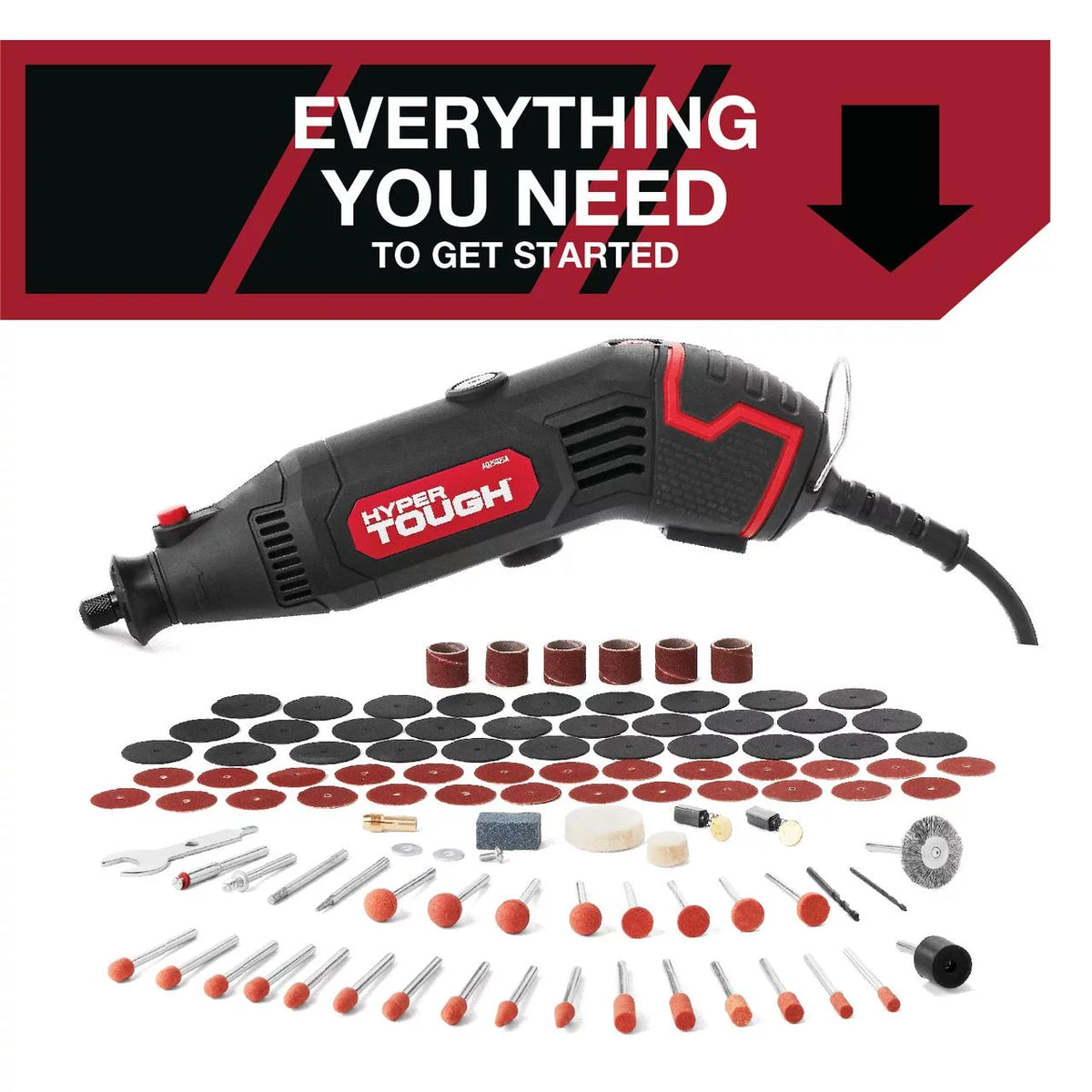 1.5 Amp Corded Rotary Tool with 105 Accessories & Storage Case V93780