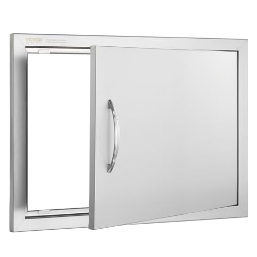 30W x 21H Inch 304 Stainless Steel Double Doors with Vents J61377