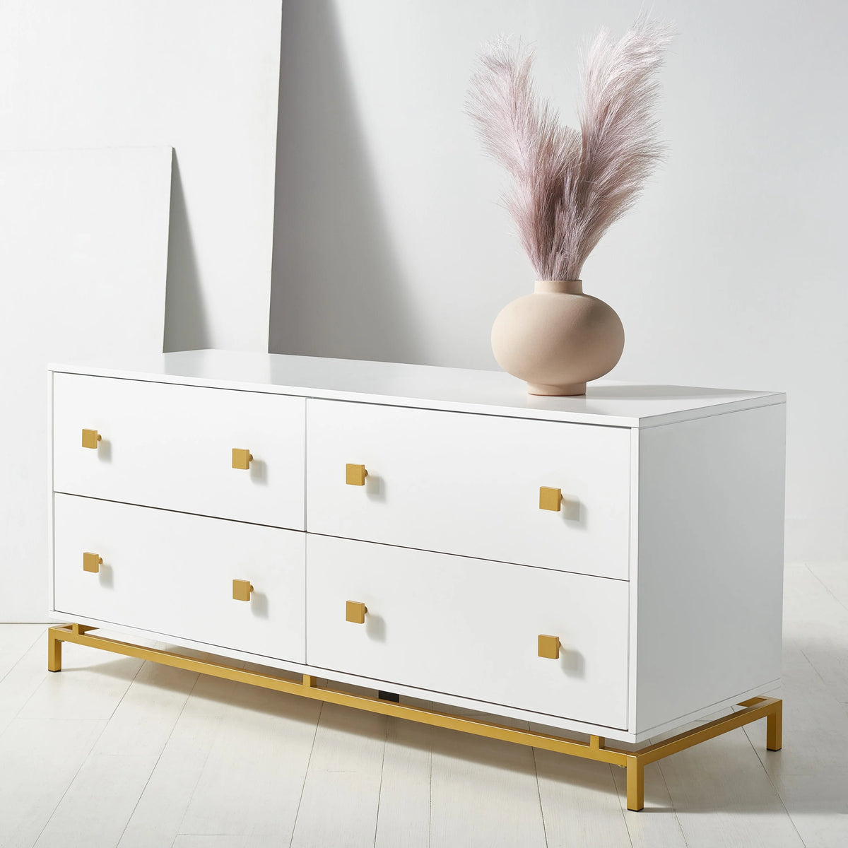 White 4-Drawer Dresser W65300