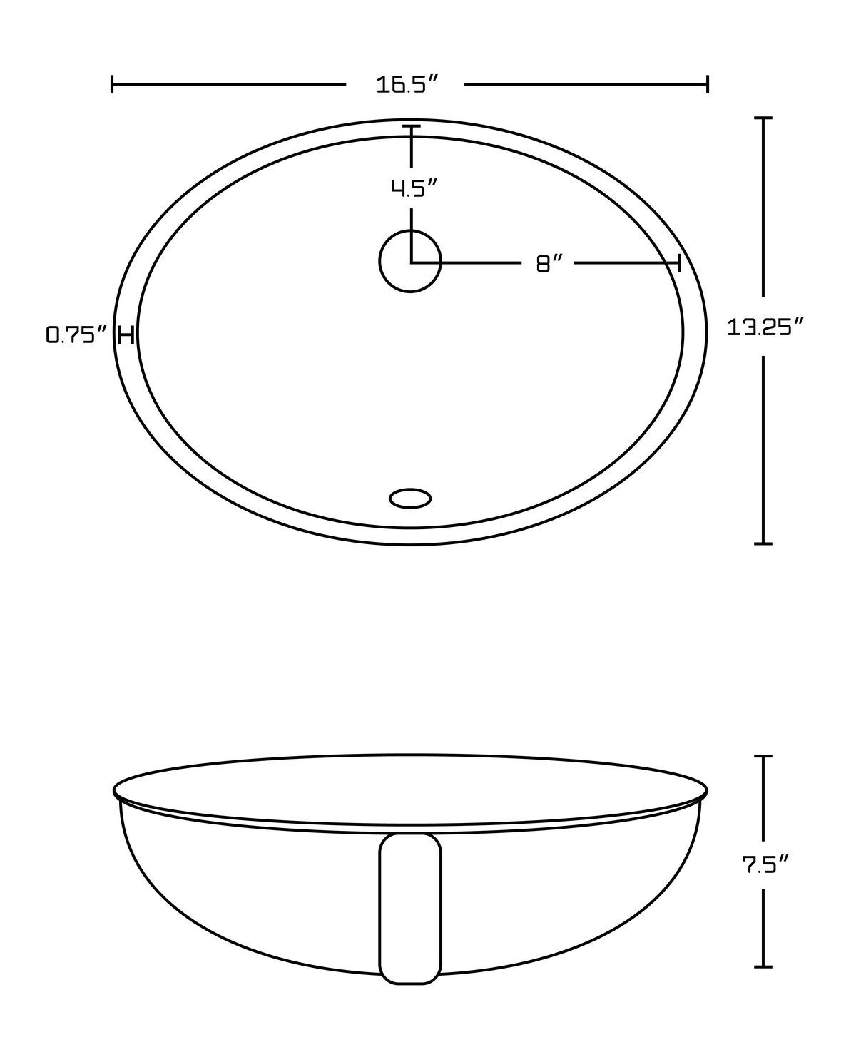 Oval Undermount Sink Set O59115