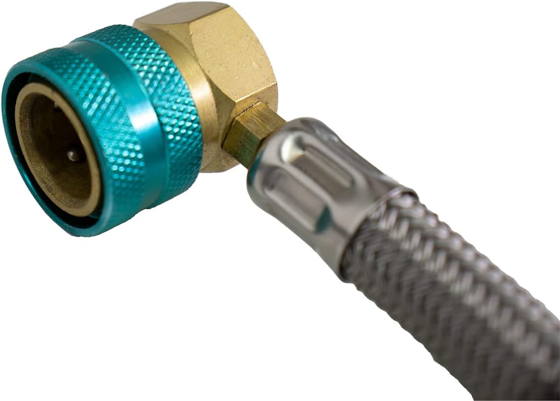36 Premium Steel Braided Hose Can Tap with Gauge AC Refrigerant Recharge Hose Z5467