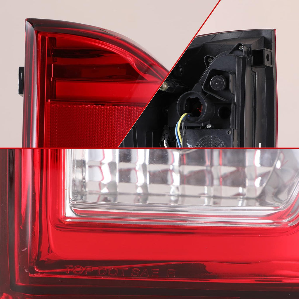 Black Housing Red Lens LED Tail Lights for Toyota Tacoma P332339