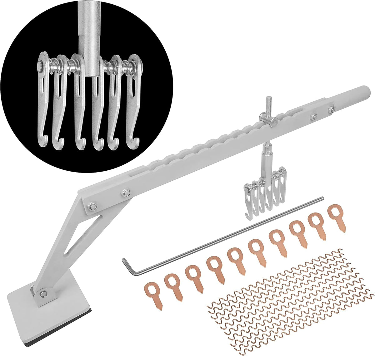 Dent Pull Lever Bar with 6 Claw Hook, Aluminum Alloy, Pack of 2 H803
