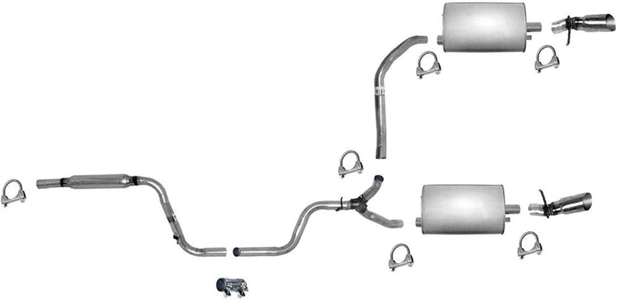 Dual Exhaust Pipe System Muffler O45795