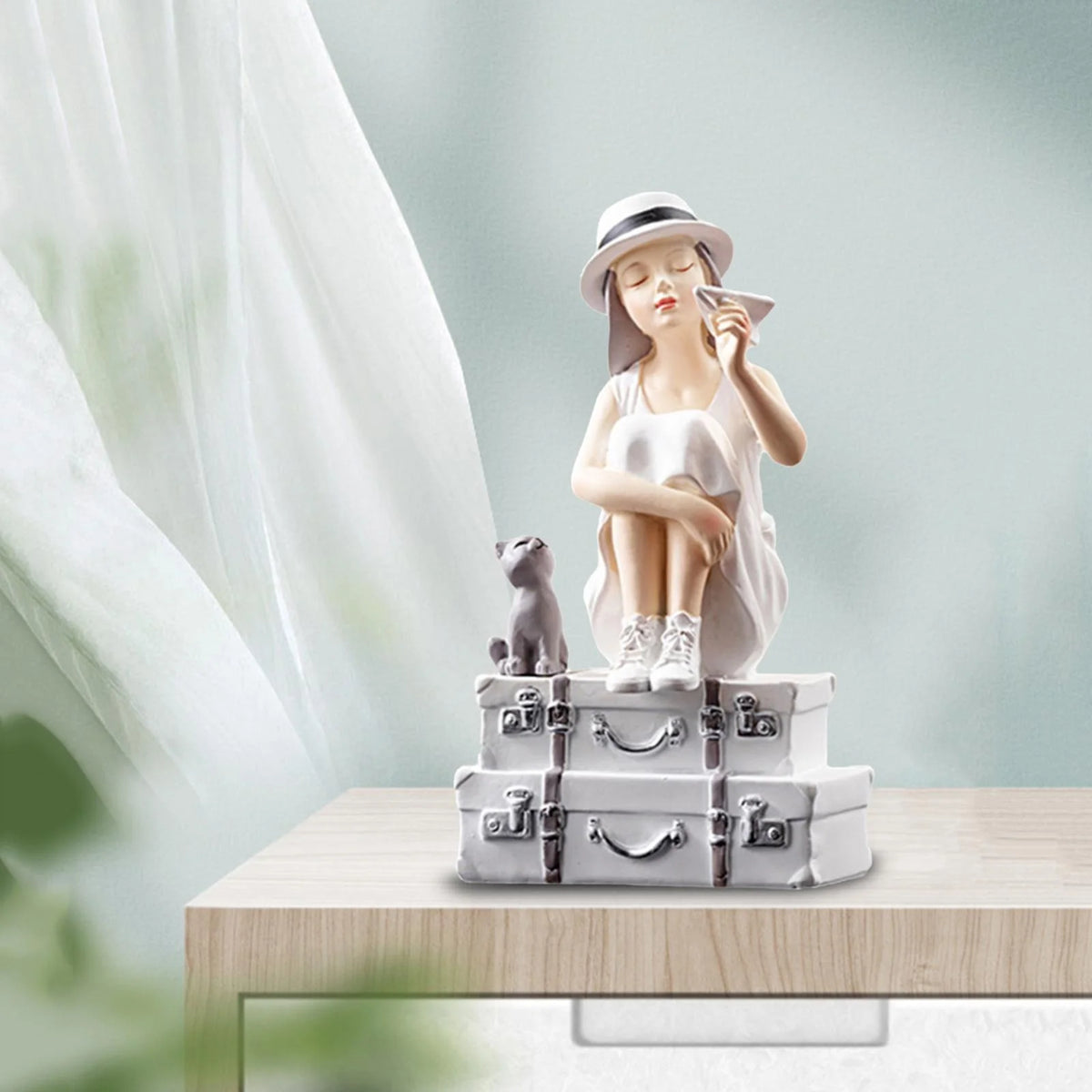 Girl Figurine Statue Sculpture Desktop Ornament F43134