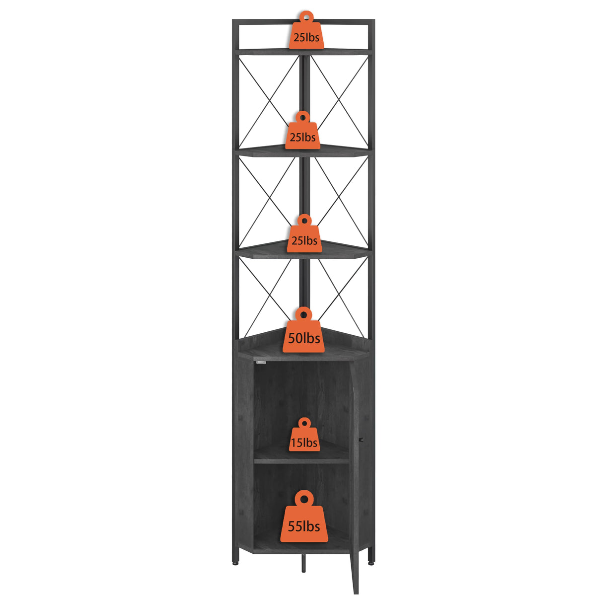 5-Tier Corner Shelf with Storage G59140
