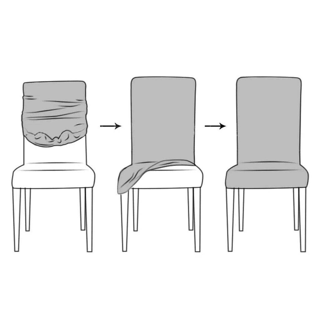 Brown Waterproof Oilproof Stretch PU Leather Dining Chair Covers Set of 4 W225