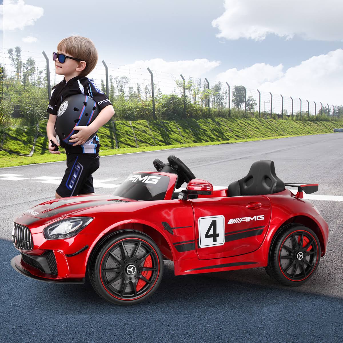 Red 12V Electric Ride on Car O6303