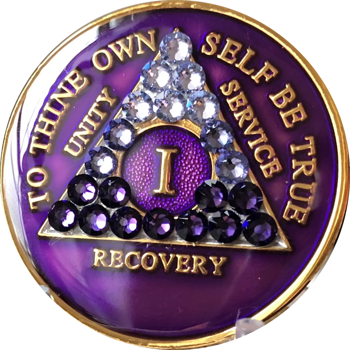 1 Year Purple Sobriety Chip C153