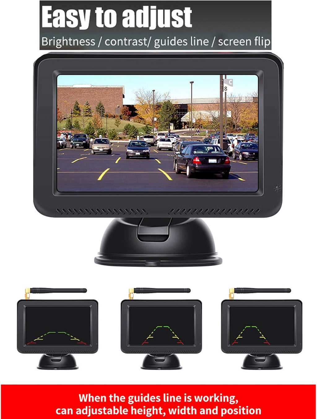 5'' LCD Monitor Waterproof Rear View Camera A2922
