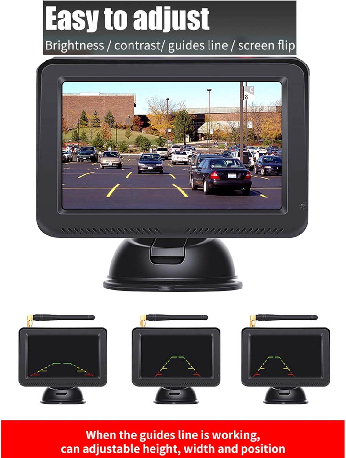 5'' LCD Monitor Waterproof Rear View Camera A2922