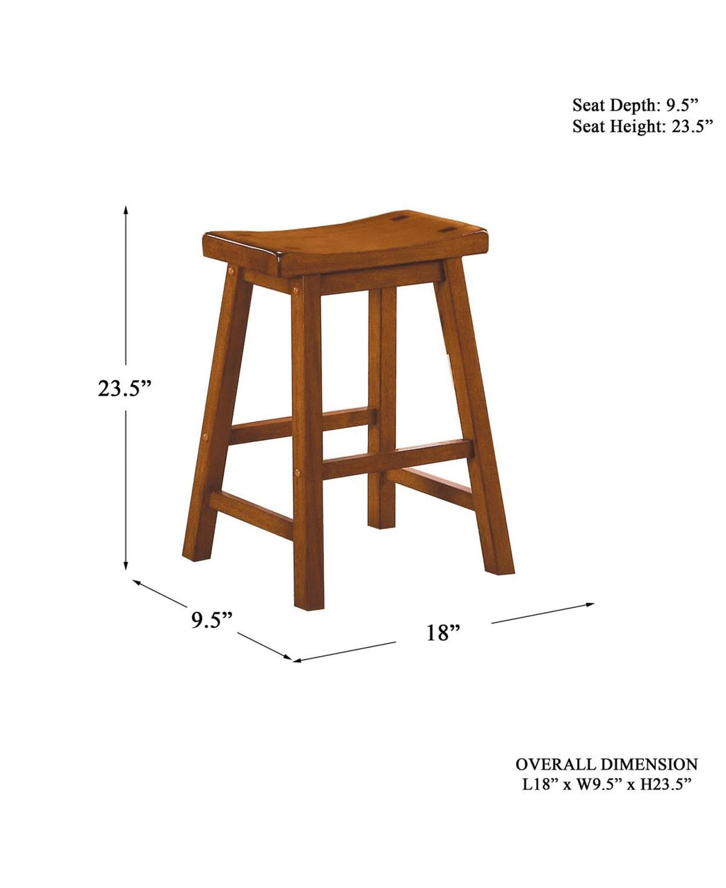 Oak Stool Set of 2 N6305