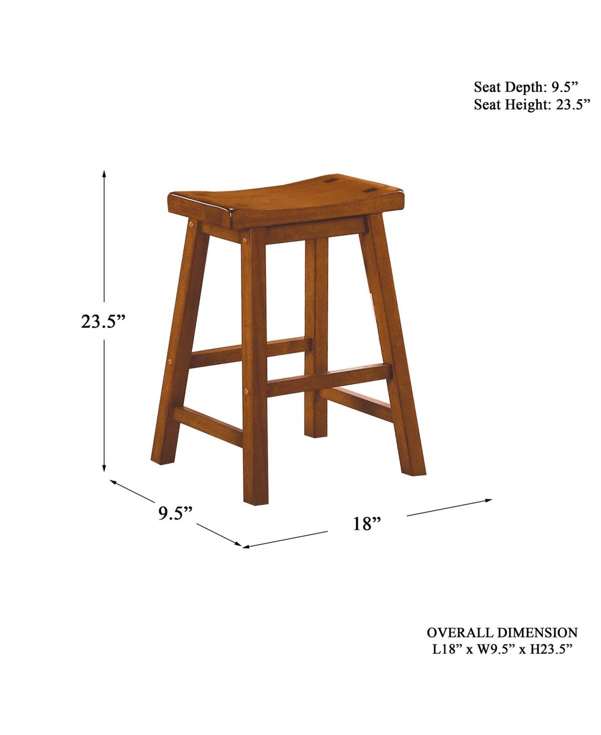 Oak Stool Set of 2 N6305