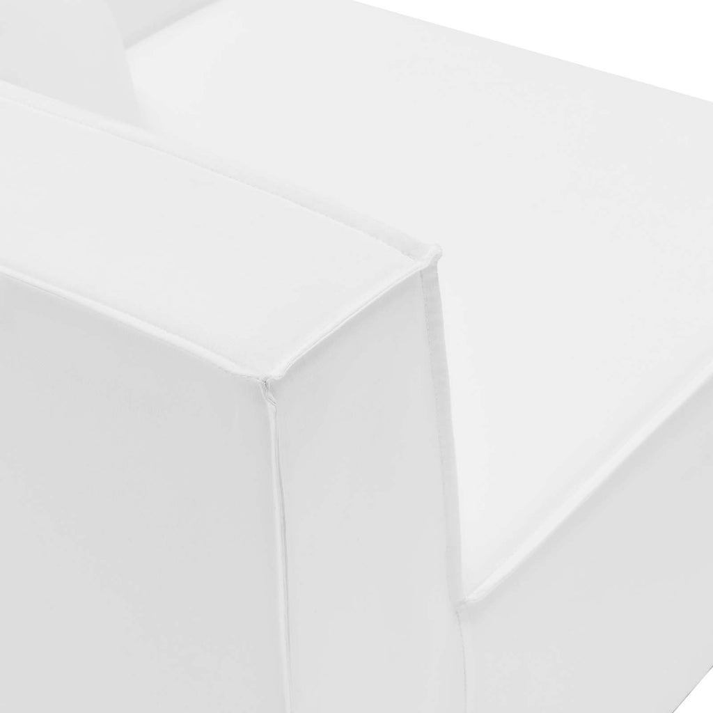 7-Piece White Upholstered Sectional Sofa P1932