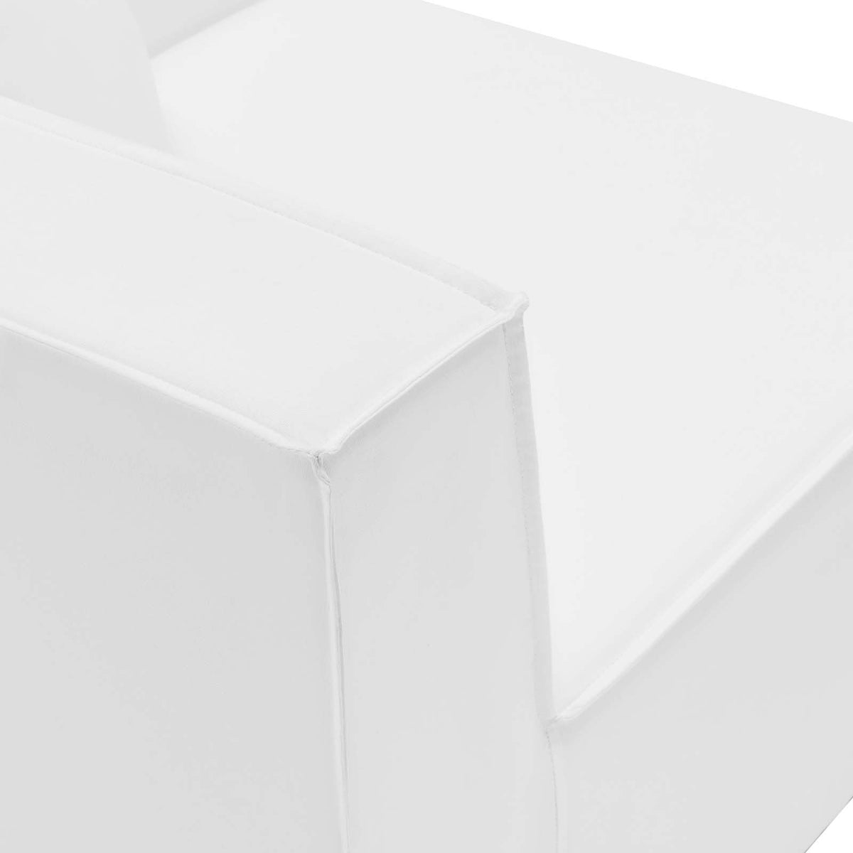 7-Piece White Upholstered Sectional Sofa P1932
