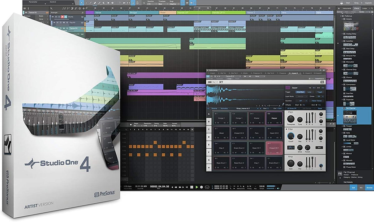 Audio Interface Full Studio Bundle with Studio Monitors and Instrument Cable T60801