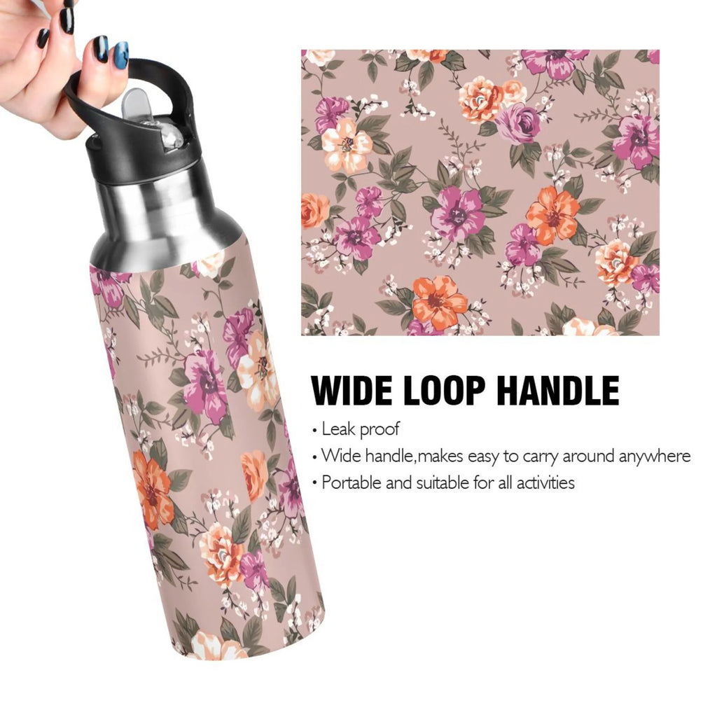 Stainless Steel Insulated Thermos Vacuum Flask Water Bottle with Straw Lid M988