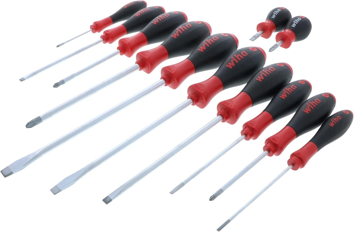 12-Piece Slotted and Phillips Screwdriver Set with Soft Finish Handles U18241