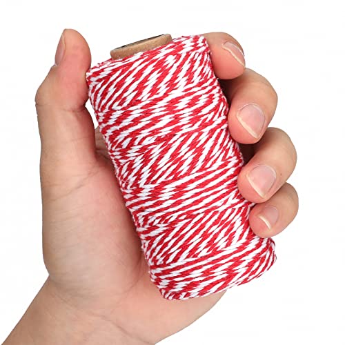 Green Red and White Cotton Twine String I522