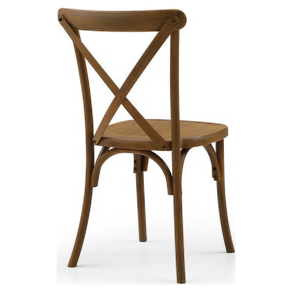 4-Pack Natural Resin X-Back Chair D1043
