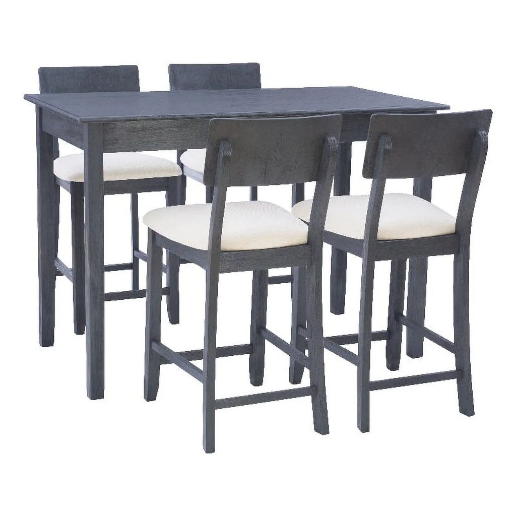 Dark Charcoal Wood Five Piece Tavern Set X294846