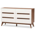 6 Drawer Wooden Double Dresser B4009