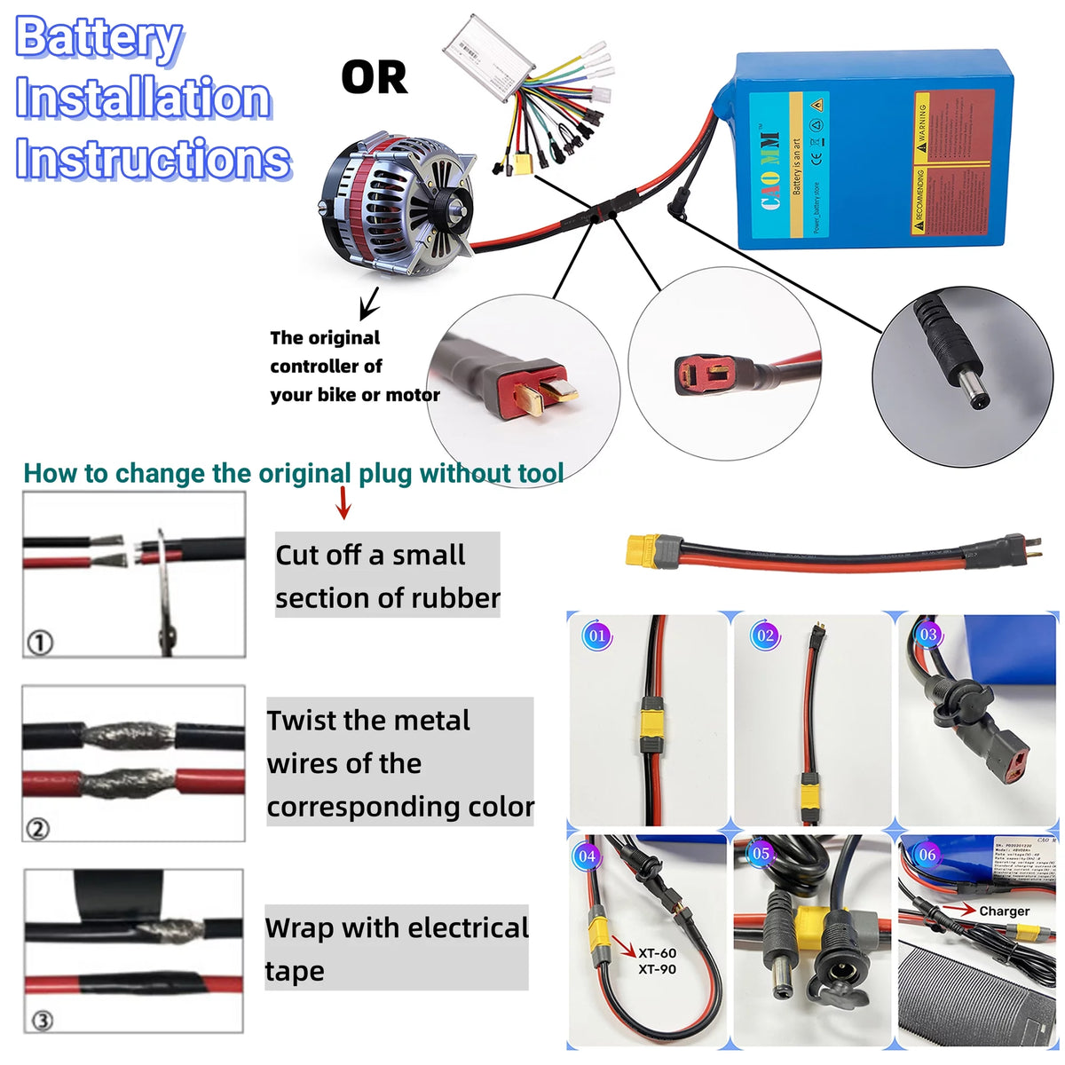 36V 20Ah Lithium Ebike Battery with 2A Charger N7190