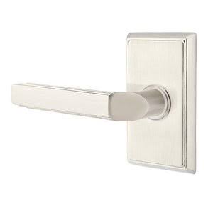 Satin Nickel Half Dummy Door Lever with Rectangular Rose C99742