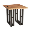 Acacia & Steel End Table T4516