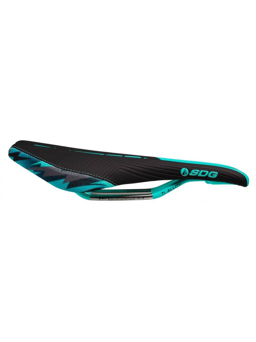 Black-Teal Ti-Alloy Rail Saddle A38360