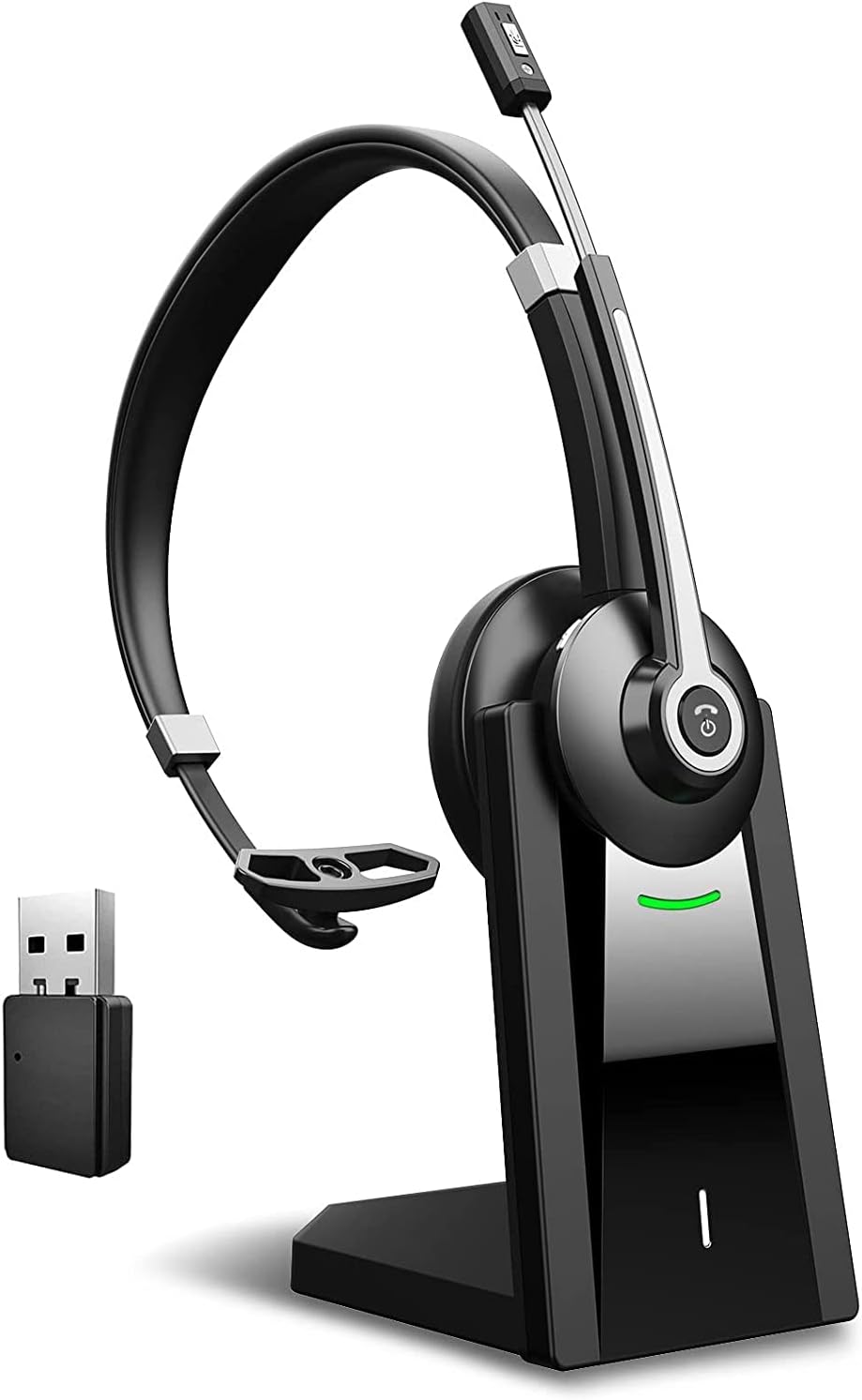 Bluetooth Headset with Microphone, Wireless Headphones with Mic, Noise Canceling, Hands Free Headsets, Pack of 2 O9562