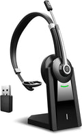 Bluetooth Headset with Microphone, Wireless Headphones with Mic, Noise Canceling, Hands Free Headsets, Pack of 2 O9562