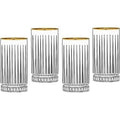Clear Gold Rim Beverage Glasses Set of 4 K1070