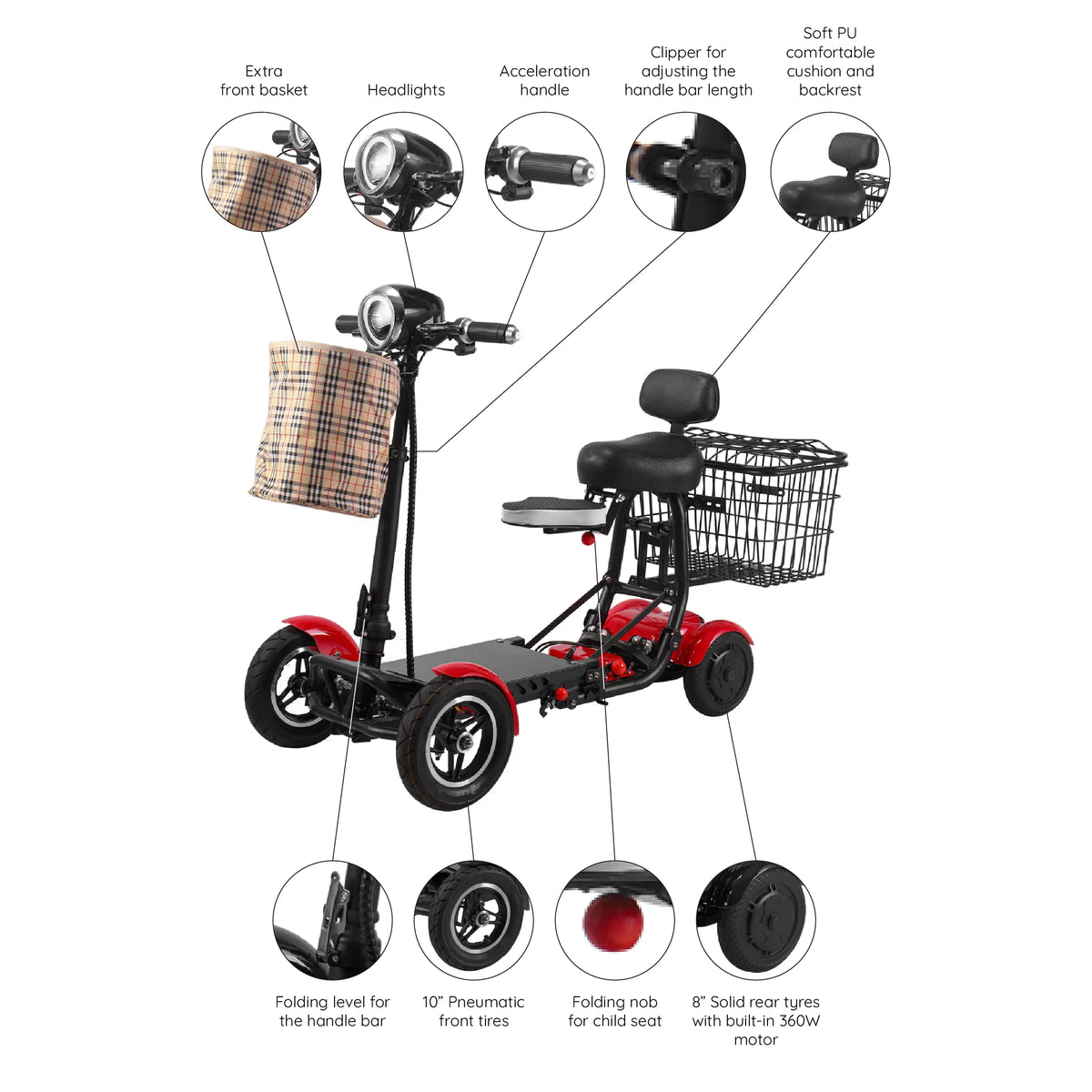 Lightweight Foldable Electric Power Scooter R970