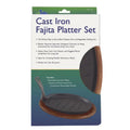 Cast Iron Steak Platters With Wood Underliner E37984