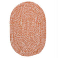 Reversible Braided Indoor Outdoor Area Rug Rust 5' x 8' Oval L3624