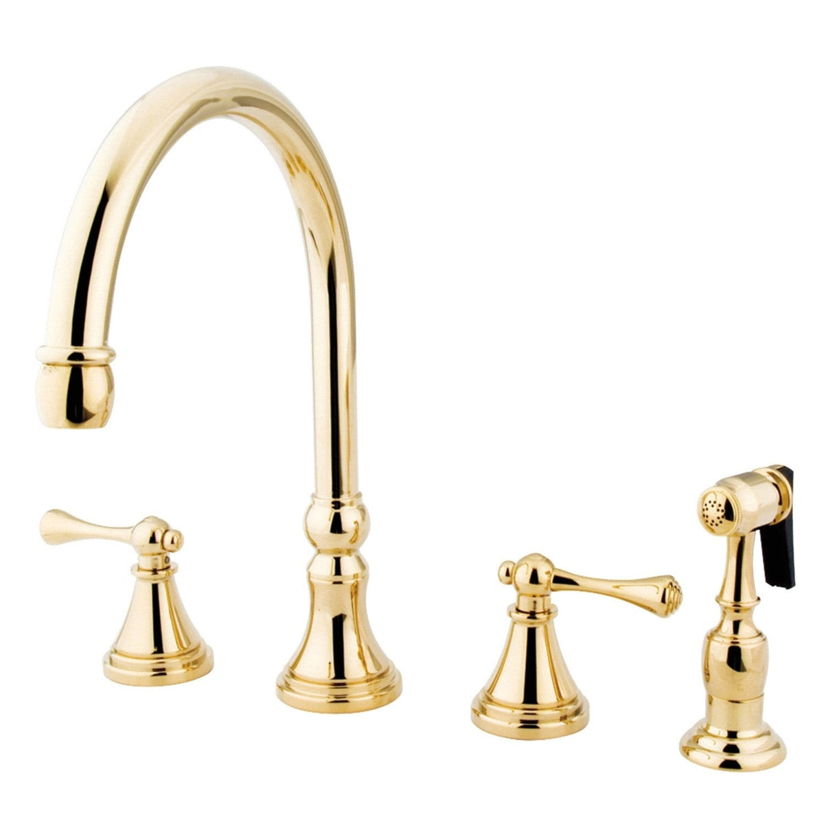 Widespread Kitchen Faucet with Brass Sprayer M9921