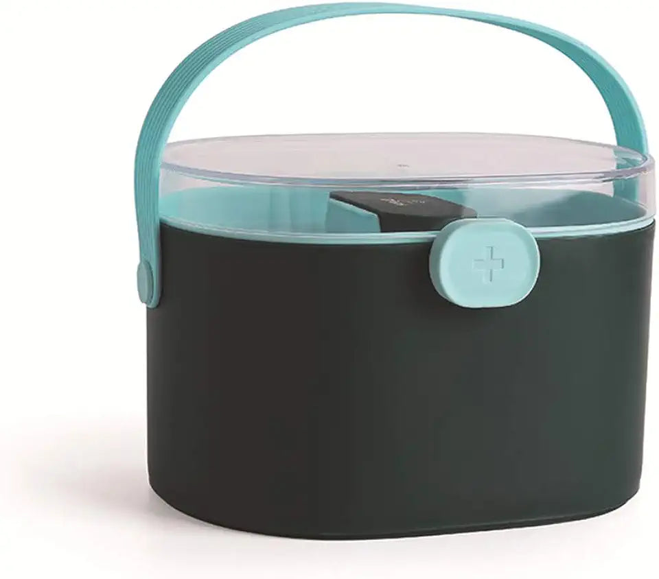 Green Portable Medicine Lock Box with Handle B863979