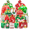 43 PCS Christmas Drawstring Gift Bags Assorted Sizes with Rope G2578