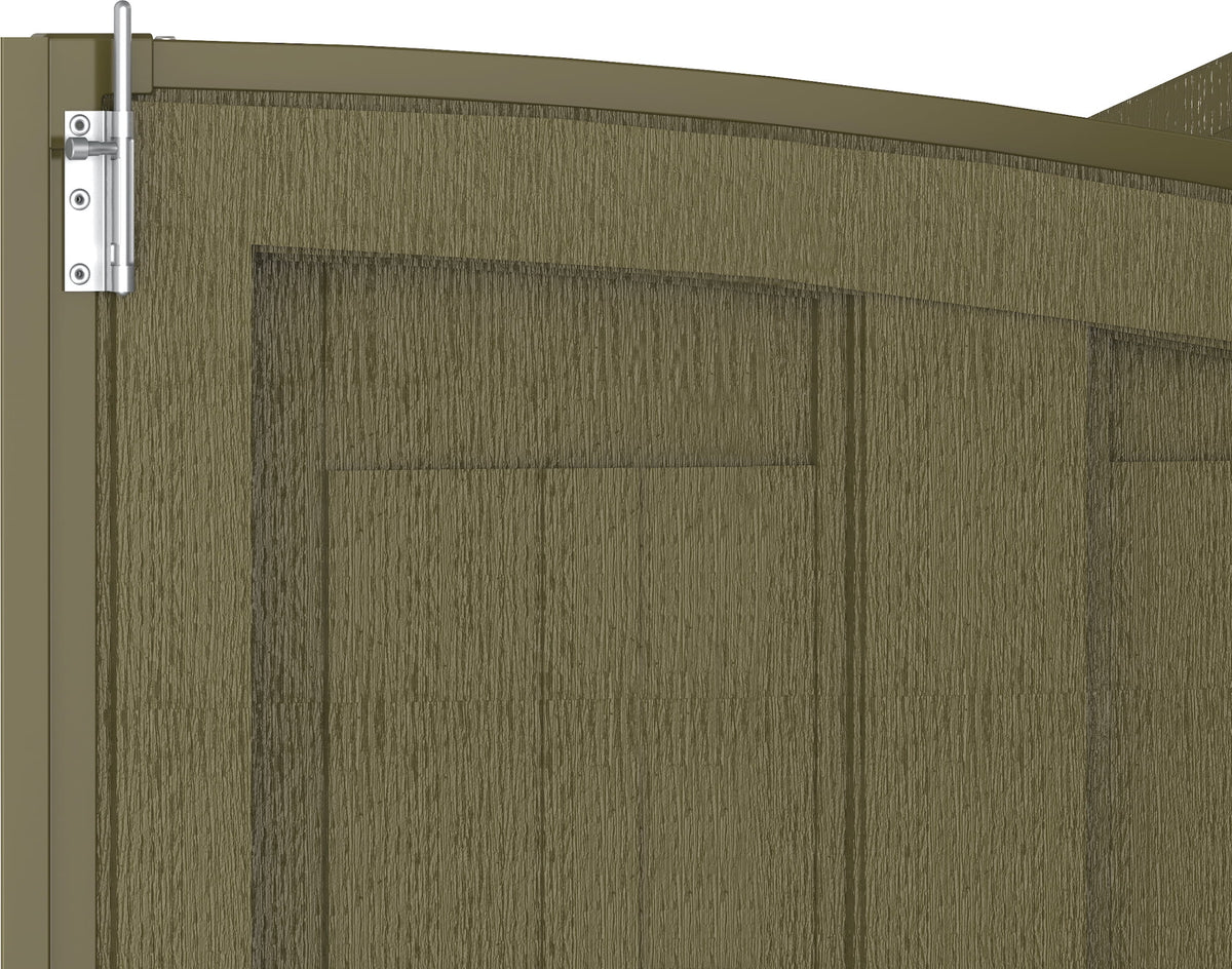Offwhite/Brown 8x8 Outdoor Storage Shed Z406804
