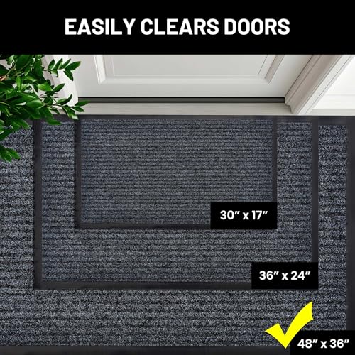 Front Door Mat 30x17 inches 2-Pack Gray L239