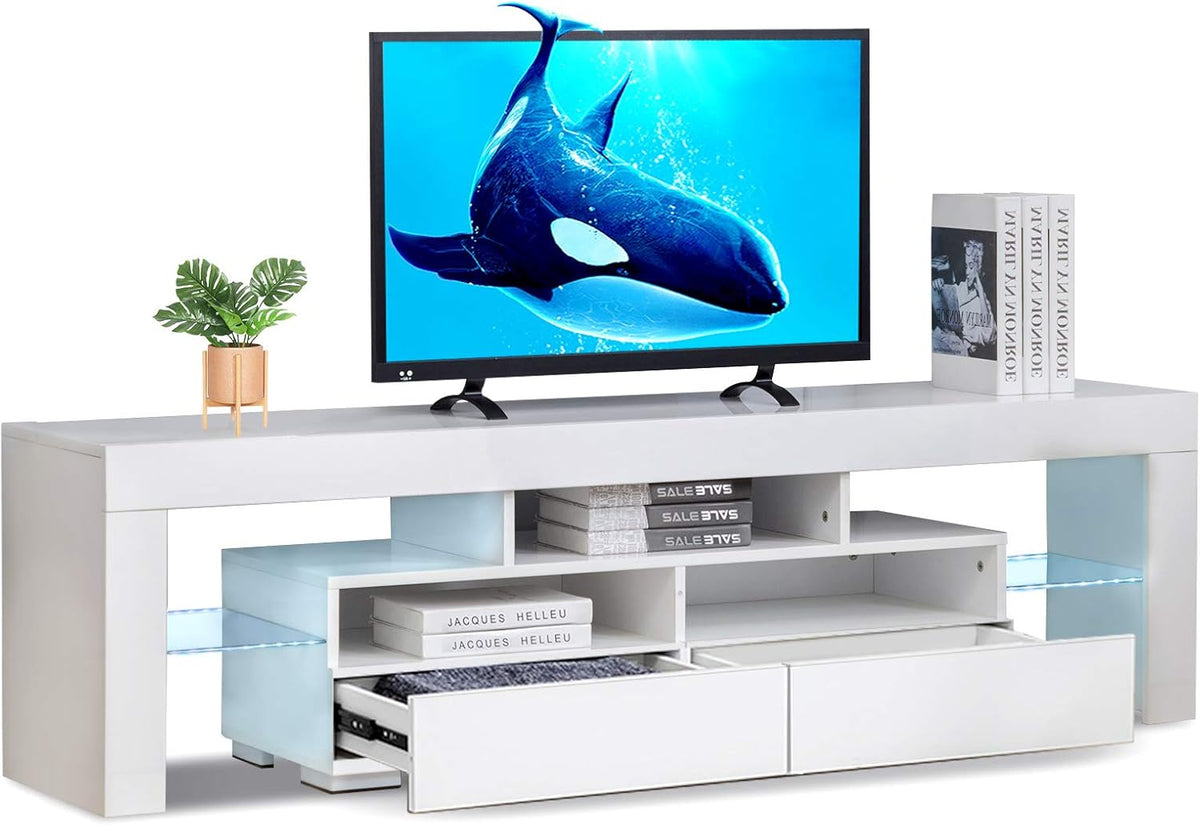 Black LED TV Stand with RGB Lights B659