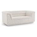 Cream Boucle Fabric Loveseat H2468