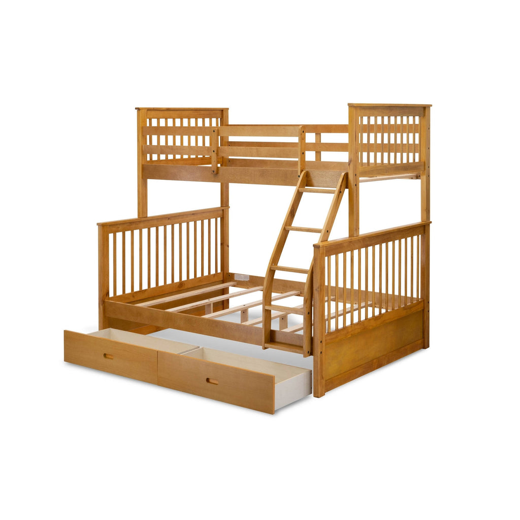 Oak Youth Bunk Bed V8388