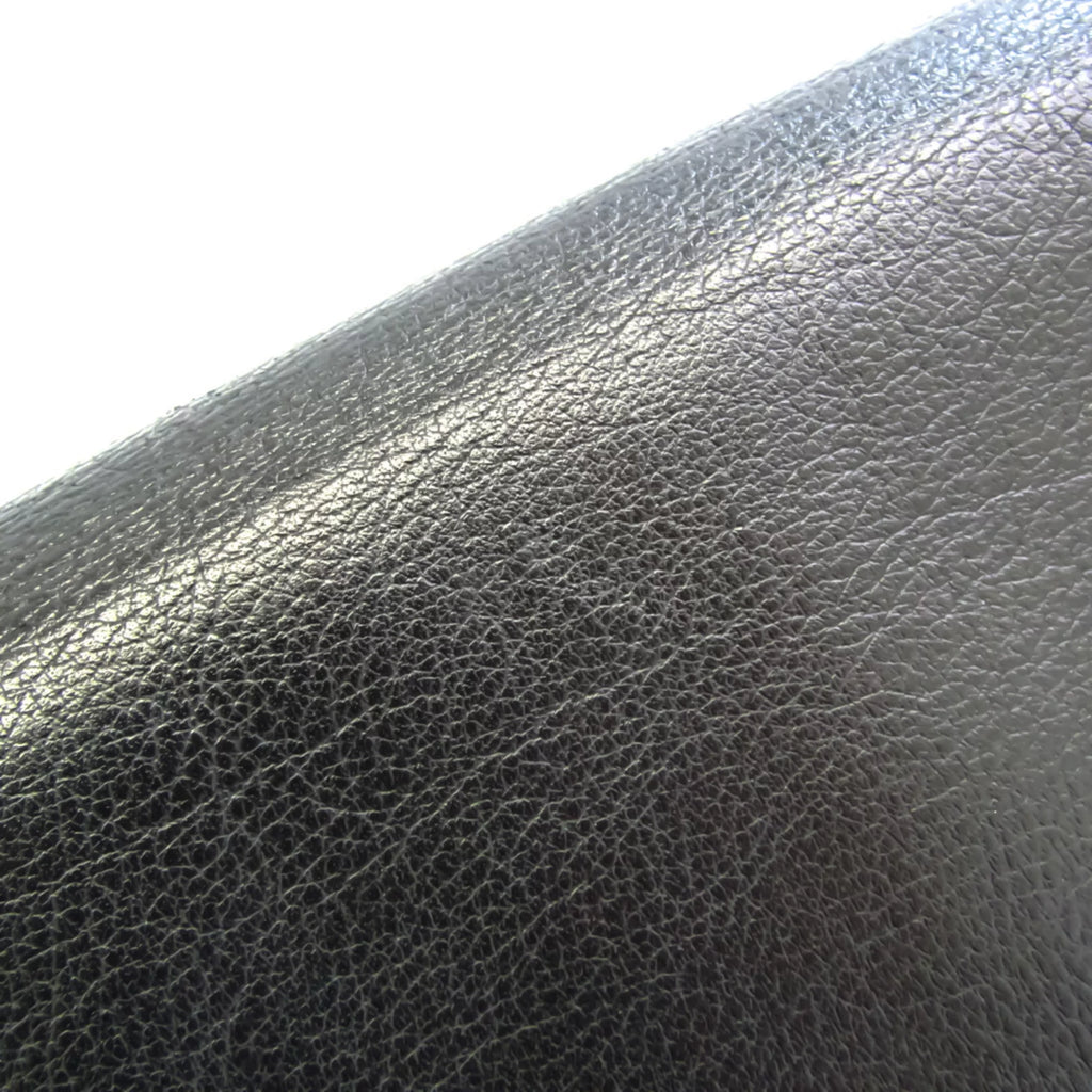 Pre-Owned Black Leather Long Wallet O8807