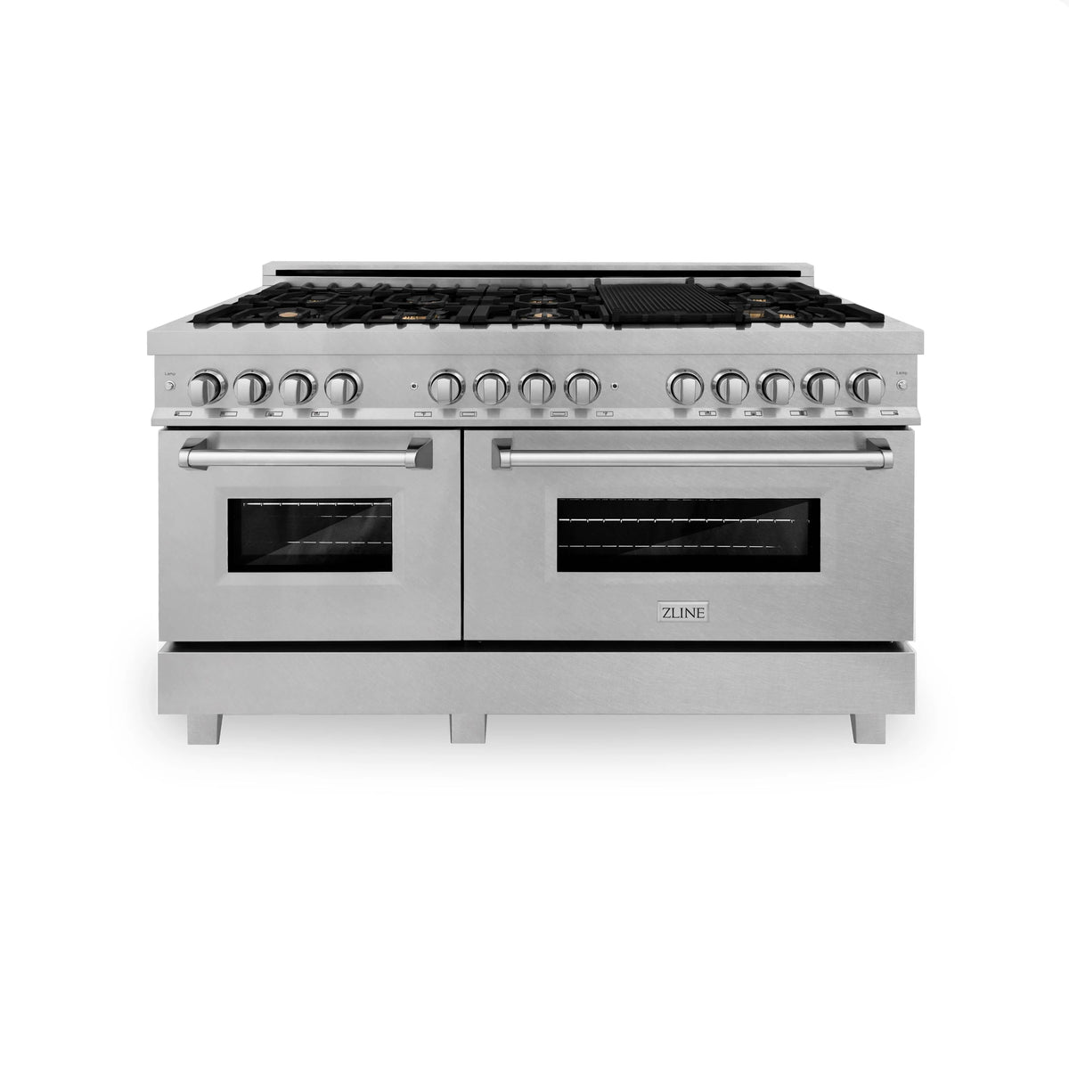 60 in. Gas Burner Electric Oven Stainless Brass Burner Set S319