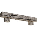 Burnished Pine Faux Wood Fireplace Mantel Kit with Corbels W285