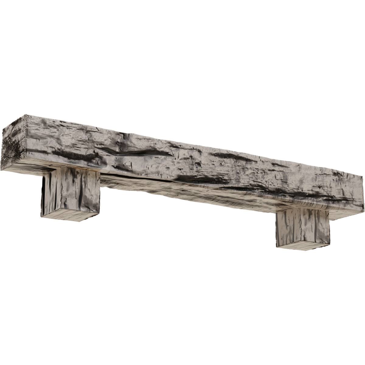 Burnished Pine Faux Wood Fireplace Mantel Kit with Corbels W285