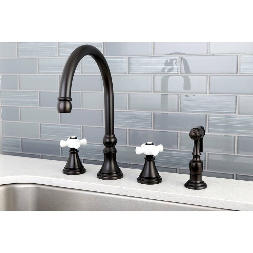 Widespread Kitchen Faucet with Brass Sprayer M9921